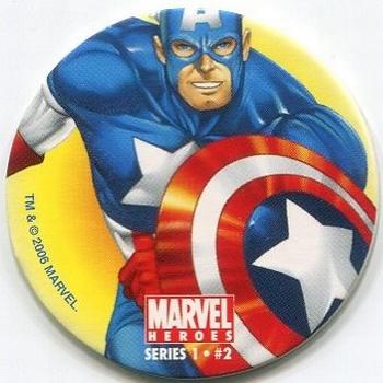 2006 Global Pog Association Marvel Heroes #2 Captain America Front