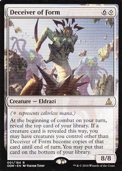 2016 Magic the Gathering Oath of the Gatewatch #1 Deceiver of Form Front