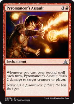 2016 Magic the Gathering Oath of the Gatewatch #115 Pyromancer's Assault Front