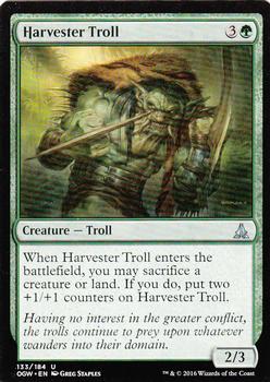 2016 Magic the Gathering Oath of the Gatewatch #133 Harvester Troll Front