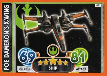 Star Wars The Force Awakens Force Attax Extra Card #48 X Wing Starfighter 