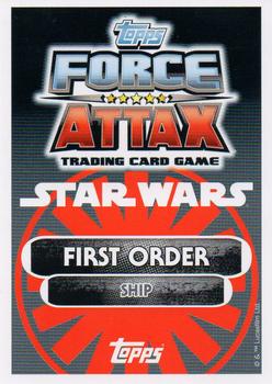2016 Topps Star Wars Force Attax Extra The Force Awakens #53 TIE Fighter Back