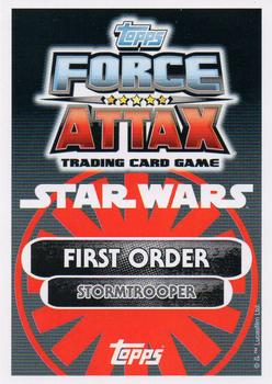 2016 Topps Star Wars Force Attax Extra The Force Awakens #107 Riot Control Stormtrooper Back