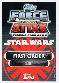 2016 Topps Star Wars Force Attax Extra The Force Awakens #115 Kylo Ren's Command Shuttle Back