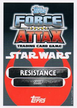 2016 Topps Star Wars Force Attax Extra The Force Awakens #119 X-Wing Starfighter Back
