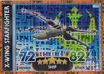 2016 Topps Star Wars Force Attax Extra The Force Awakens #119 X-Wing Starfighter Front