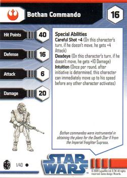 2009 Wizards of the Coast Star Wars Miniatures Imperial Entanglements #1 Bothan Commando Back