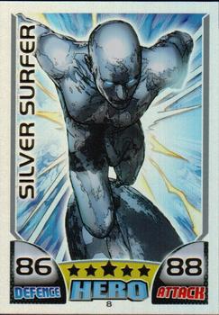 2011 Topps Hero Attax #8 Silver Surfer Front