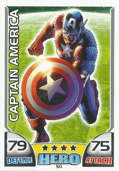 2011 Topps Hero Attax #50 Captain America Front