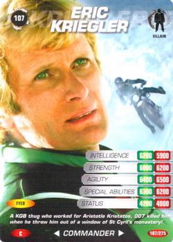 2007 007 Spy Cards Commander #107 Eric Kriegler Front