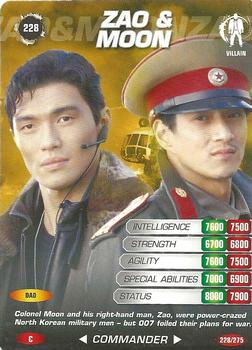 2007 007 Spy Cards Commander #228 Zao & Moon Front