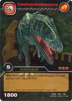 2009 Upper Deck Dinosaur King Card Game #1 Carcharodontosaurus Front
