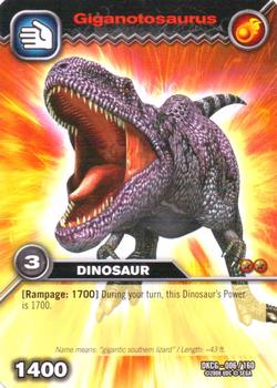 2009 Upper Deck Dinosaur King Card Game #6 Giganotosaurus Front