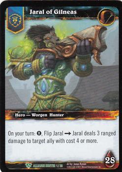 2011 Cryptozoic World of Warcraft Alliance Hunter #1 Jaral of Gilneas Front