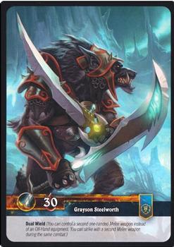2011 Cryptozoic World of Warcraft War of the Elements #4 Grayson Steelworth Back