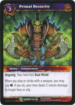2011 Cryptozoic World of Warcraft War of the Elements #83 Primal Dexterity Front