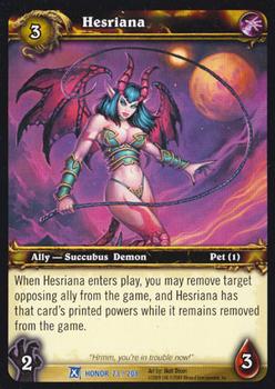 2009 Upper Deck World of Warcraft Fields of Honor #73 Hesriana Front