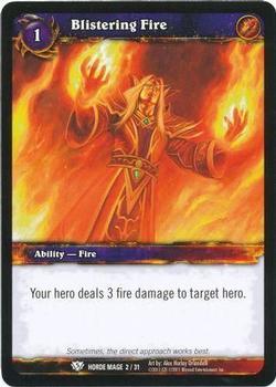 2011 Cryptozoic World of Warcraft Horde Mage #2 Blistering Fire Front