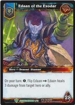 2011 Cryptozoic World of Warcraft Alliance Shaman #1 Edaan of the Exodar Front