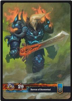 2011 Cryptozoic World of Warcraft Alliance Death Knight #1 Davron of Stormwind Back
