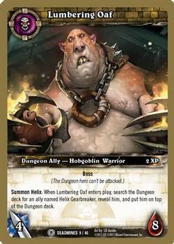 2011 Cryptozoic World of Warcraft The Deadmines #9 Lumbering Oaf Front