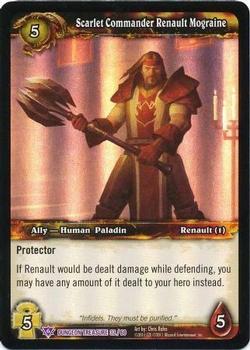 2011 Cryptozoic World of Warcraft Dungeon Treasure #32 Scarlet Commander Renault Mograine Front