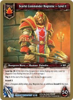 2011 Cryptozoic World of Warcraft Scarlet Monastery #2 Scarlet Commander Mograine - Level 2 Front