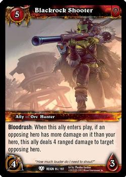 2013 Cryptozoic World of Warcraft Reign of Fire #95 Blackrock Shooter Front