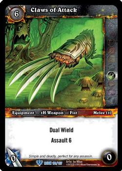 2013 Cryptozoic World of Warcraft Reign of Fire #181 Claws of Attack Front