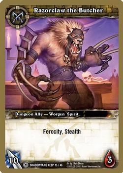 2011 Cryptozoic World of Warcraft Shadowfang Keep #15 Razorclaw the Butcher Front