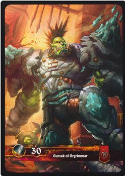 2011 Cryptozoic World of Warcraft Horde Warrior #1 Gurzak of Orgrimmar Back