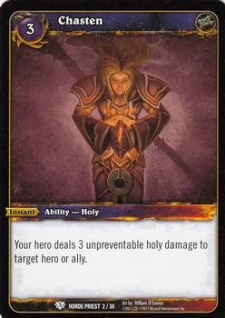 2011 Cryptozoic World of Warcraft Horde Priest #2 Chasten Front