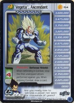 2001 Score Dragon Ball Z Cell Saga #154 Vegeta, Ascendant Front