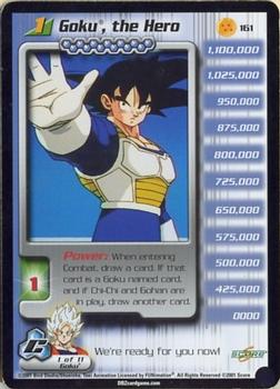 2001 Score Dragon Ball Z Cell Saga #161 Goku, the Hero Front