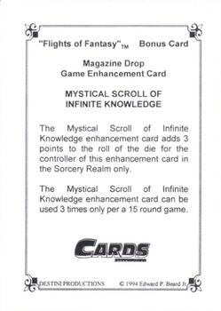 1994 Flights of Fantasy - Promos #NNO Mystical Scroll of Infinite Knowledge Back