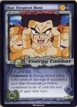 2002 Score Dragon Ball Z Cell Games Saga #5 Blue Thrusted Blast Front