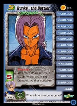 2002 Score Dragon Ball Z Cell Games Saga #124 Trunks, the Battler Front