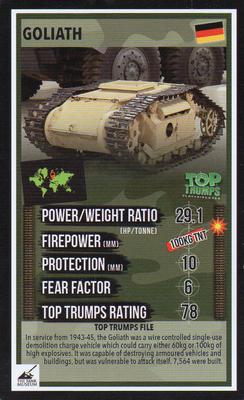 2016 Top Trumps The Tank Museum #NNO Goliath Front