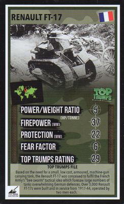 2016 Top Trumps The Tank Museum #NNO Renault FT-17 Front