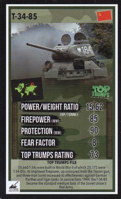2016 Top Trumps The Tank Museum #NNO T-34-85 Front
