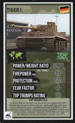 2016 Top Trumps The Tank Museum #NNO Tiger 1 Front