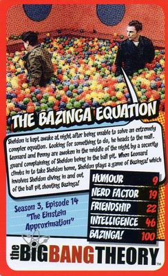 2016 Top Trumps The Big Bang Theory 30 Top Moments #NNO The Bazinga Equation Front