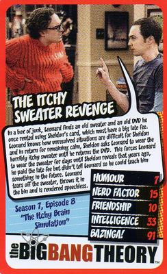 2016 Top Trumps The Big Bang Theory 30 Top Moments #NNO The Itchy Sweater Revenge Front
