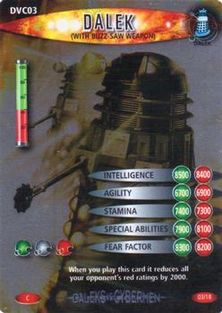 2008 Doctor Who Battles in Time Daleks Vs Cybermen #DVC03 Dalek (with Buzz-Saw Weapon) Front