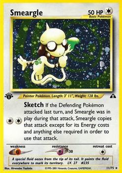 2001 Pokemon Neo Discovery 1st Edition #11/75 Smeargle Front
