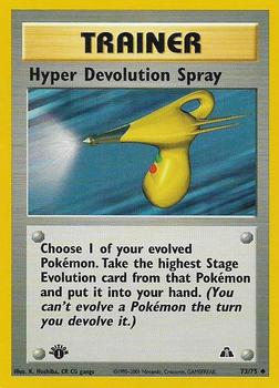 2001 Pokemon Neo Discovery 1st Edition #73/75 Hyper Devolution Spray Front