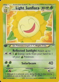 2002 Pokemon Neo Destiny 1st Edition #72/105 Light Sunflora Front