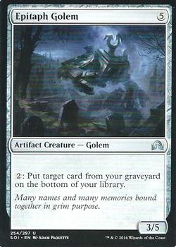 2016 Magic the Gathering Shadows over Innistrad #254 Epitaph Golem Front