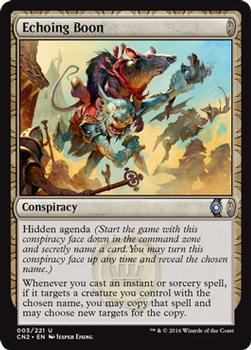 2016 Magic the Gathering Conspiracy: Take the Crown #3 Echoing Boon Front