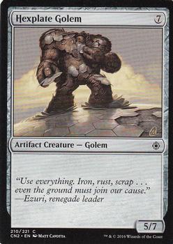 2016 Magic the Gathering Conspiracy: Take the Crown #210 Hexplate Golem Front